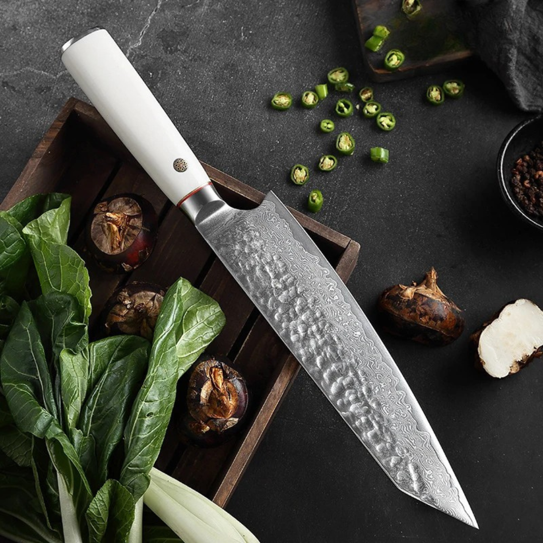 “Byakko” Collection – Premium High Carbon Steel 8' Kiritsuke Knife