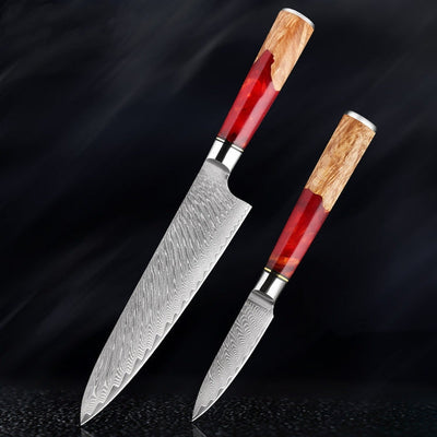 “Kurenai” Collection - Premium Japanese Damascus Knives