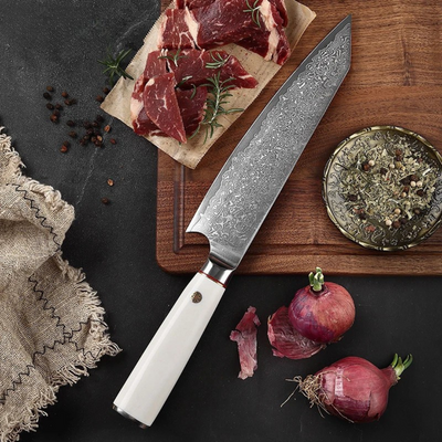 “Byakko” Collection – Premium High Carbon Steel 8' Kiritsuke Knife