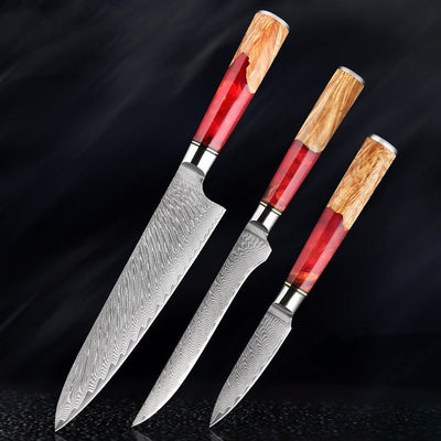“Kurenai” Collection - Premium Japanese Damascus Knives
