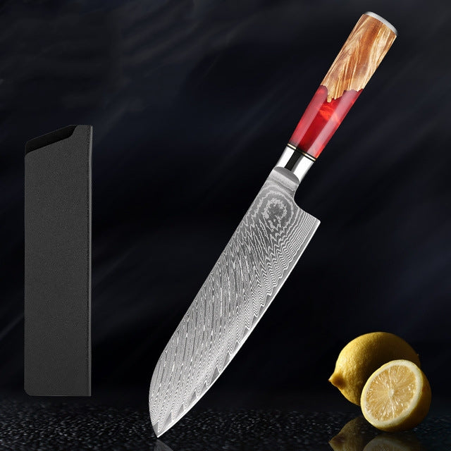 “Kurenai” Collection - Premium Japanese Damascus Knives