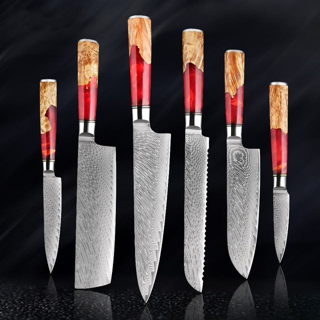“Kurenai” Collection - Premium Japanese Damascus Knives