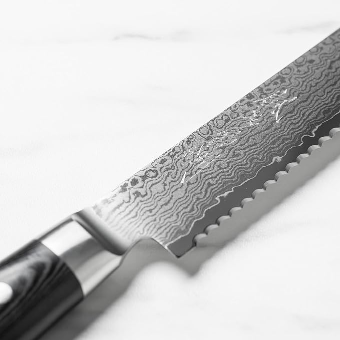 "Kogarashi" Collection - Premium Japanese Damascus Bread Knife
