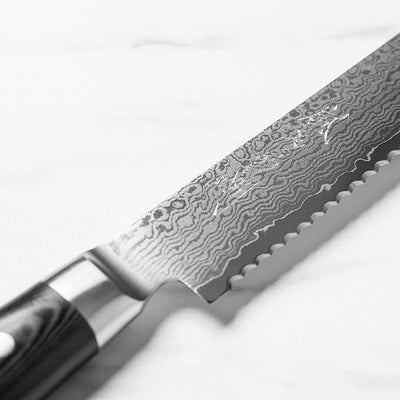 "Kogarashi" Collection - Premium Japanese Damascus Bread Knife