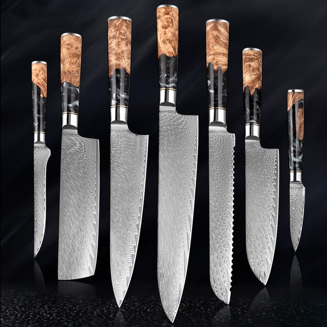 "Hoshinori" Collection - Premium Japanese Damascus Steel Knife Set