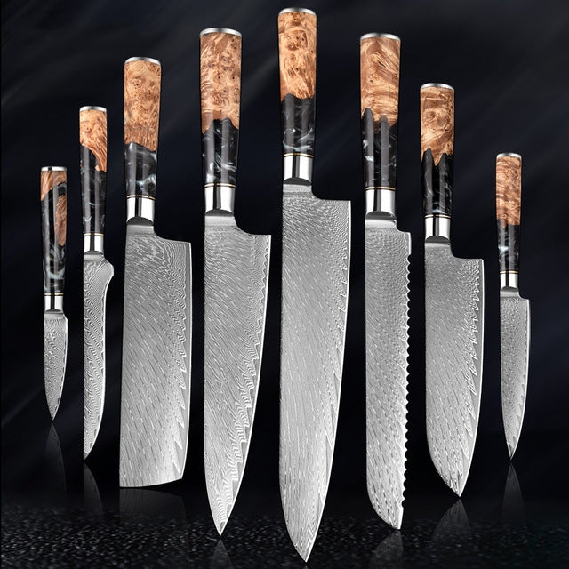 "Hoshinori" Collection - Premium Japanese Damascus Steel Knife Set