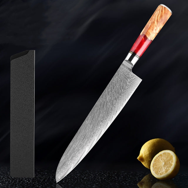 “Kurenai” Collection - Premium Japanese Damascus Knives