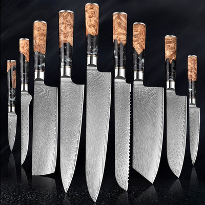 "Hoshinori" Collection - Premium Japanese Damascus Steel Knife Set
