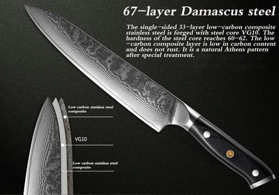 "Akarui" Collection - Premium Japanese Damascus Knives