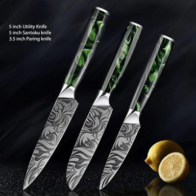"Raijin" Collection - Premium Stainless Steel Chef Knife Set