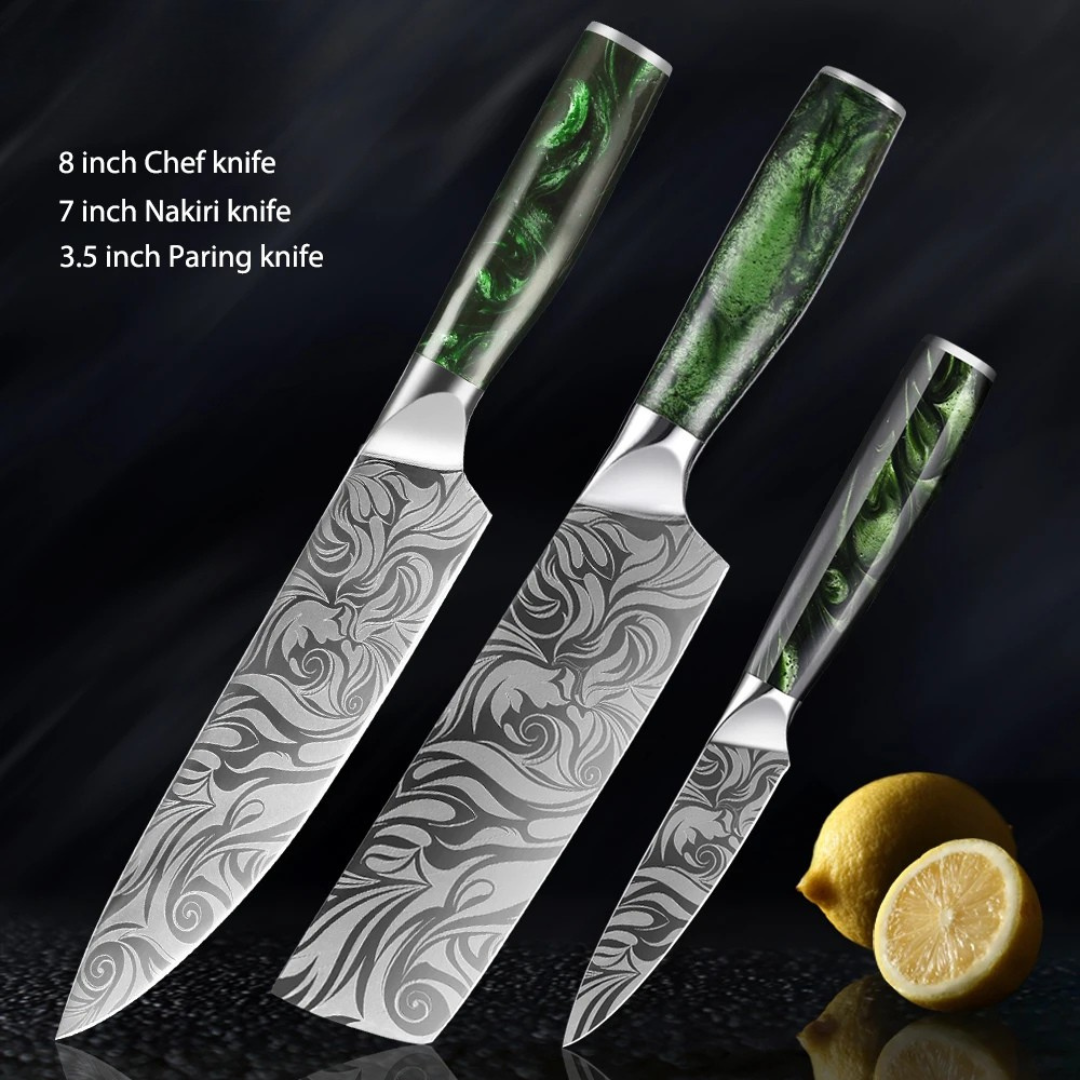"Raijin" Collection - Premium Stainless Steel Chef Knife Set