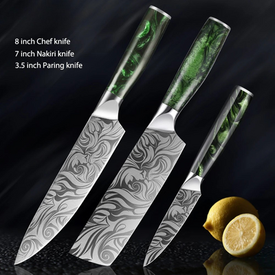 "Raijin" Collection - Premium Stainless Steel Chef Knife Set