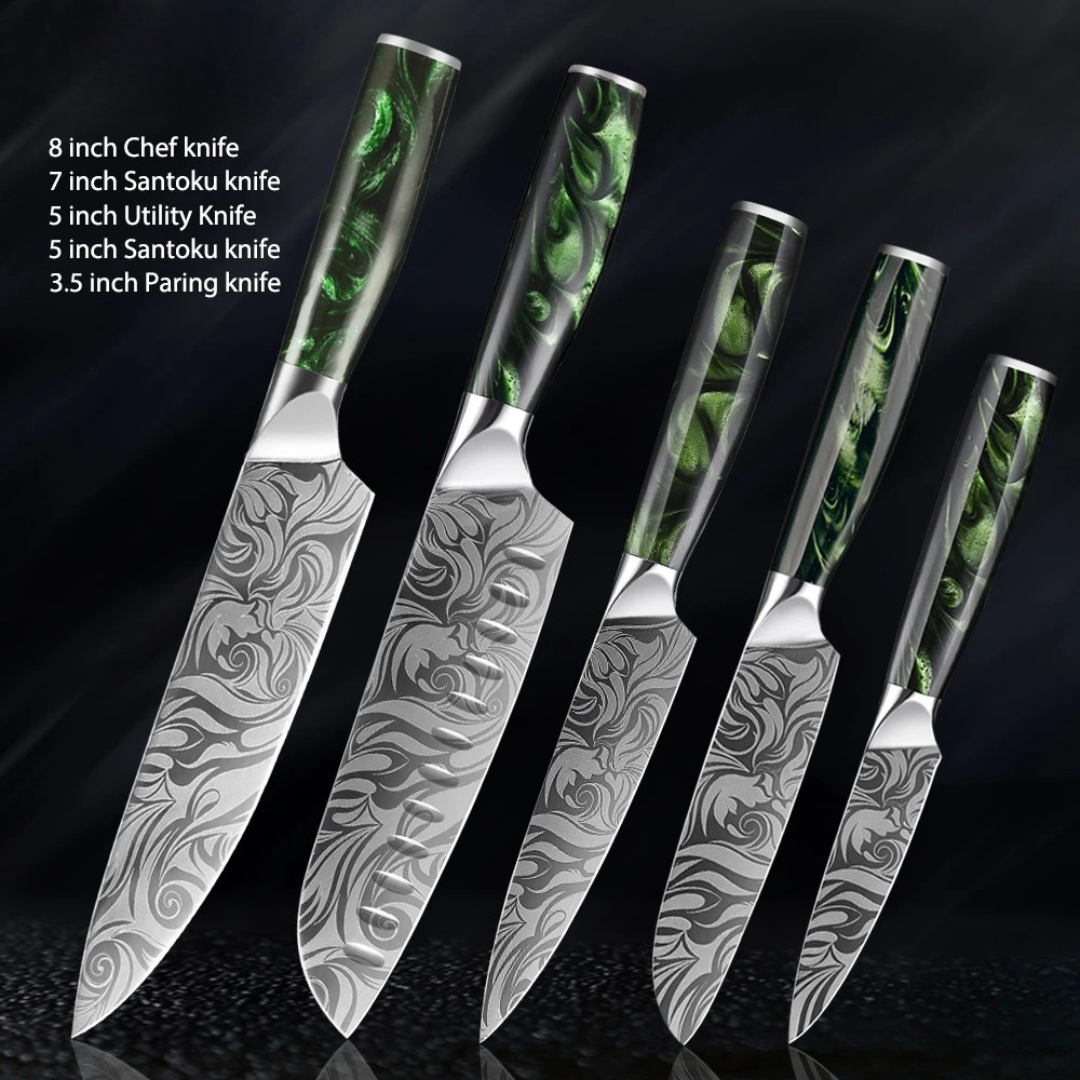 "Raijin" Collection - Premium Stainless Steel Chef Knife Set