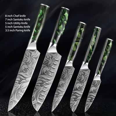 "Raijin" Collection - Premium Stainless Steel Chef Knife Set