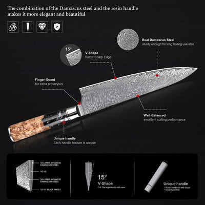 "Hoshinori" Collection - Premium Japanese Damascus Steel Knife Set