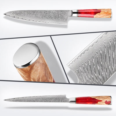 “Kurenai” Collection - Premium Japanese Damascus Knives