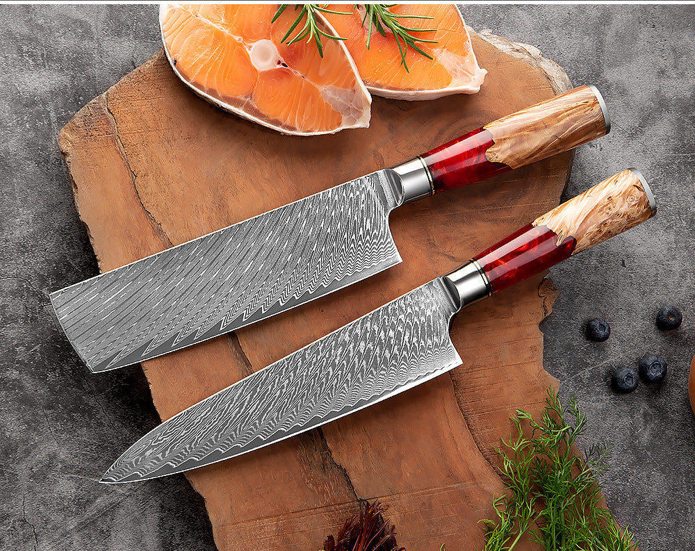 “Kurenai” Collection - Premium Japanese Damascus Knives