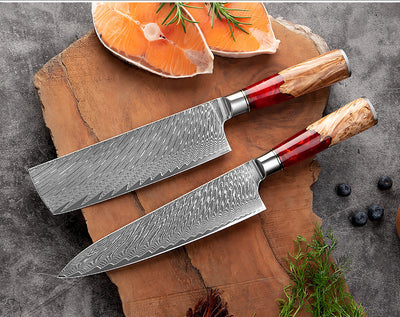 “Kurenai” Collection - Premium Japanese Damascus Knives