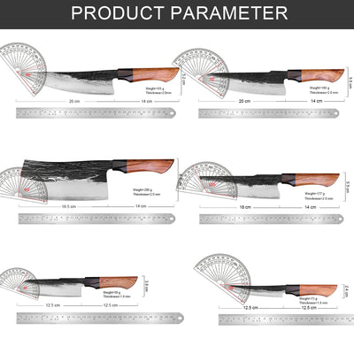 "Takahiro" Collection - Premium High Carbon Steel Chef Knife Set