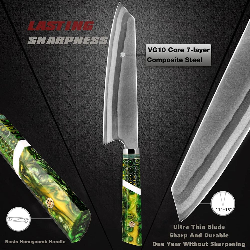 "Haru" Collection - Premium High Carbon Steel 8' Kiritsuke Knife