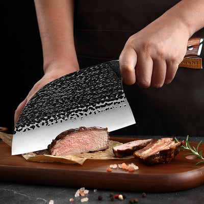 "Shiro" Collection - Premium High Carbon Steel 7' Cleaver Knife