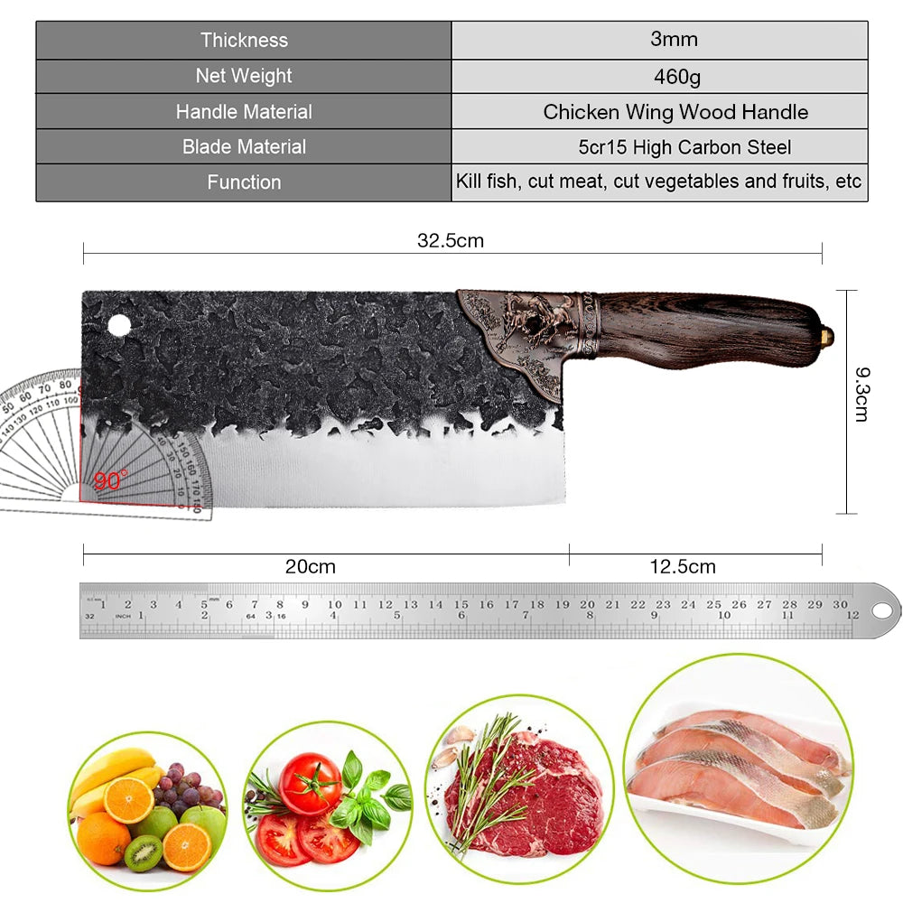 “Raiketsu” Collection - Premium High Carbon Steel 8' Kitchen Knife