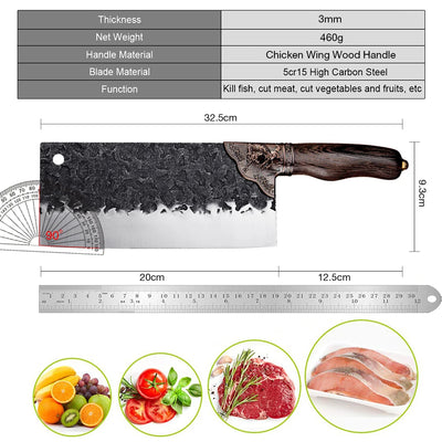 “Raiketsu” Collection - Premium High Carbon Steel 8' Kitchen Knife