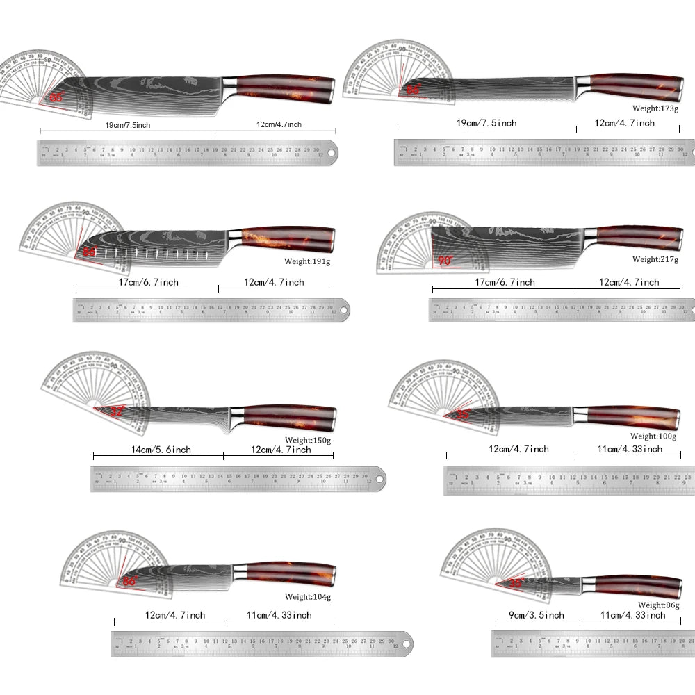 "Arashi" Collection - Premium Stainless Steel Chef Knives