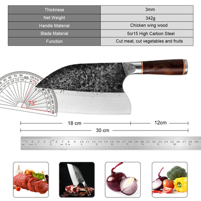 “Tenma” Collection - Premium High Carbon Steel 8' Cleaver Knife