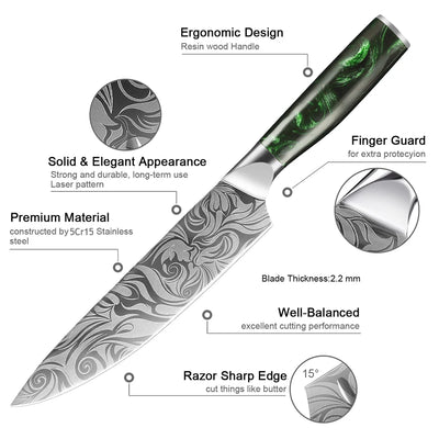 "Raijin" Collection - Premium Stainless Steel Chef Knife Set