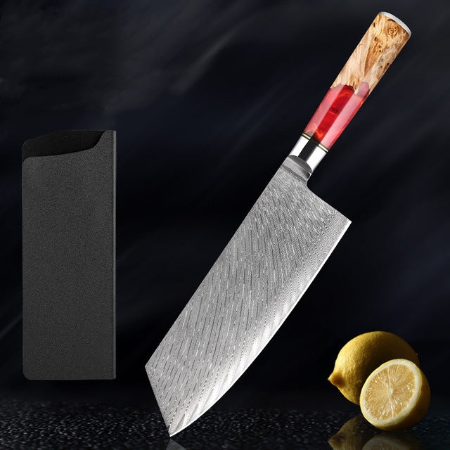 “Kurenai” Collection - Premium Japanese Damascus Knives